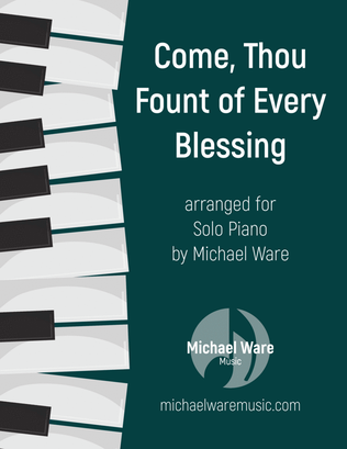 Book cover for Come, Thou Fount of Every Blessing (solo piano)