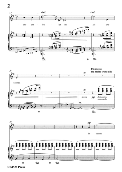 Liszt-Ein fichtenbaum stent einsam in e minor,for Voice and Piano image number null