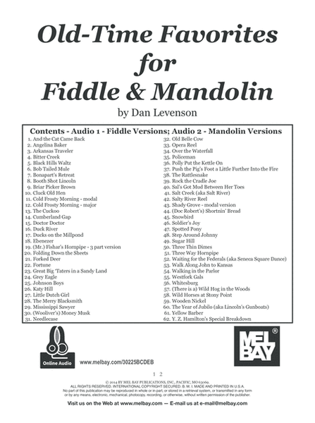 Old-Time Favorites for Fiddle and Mandolin