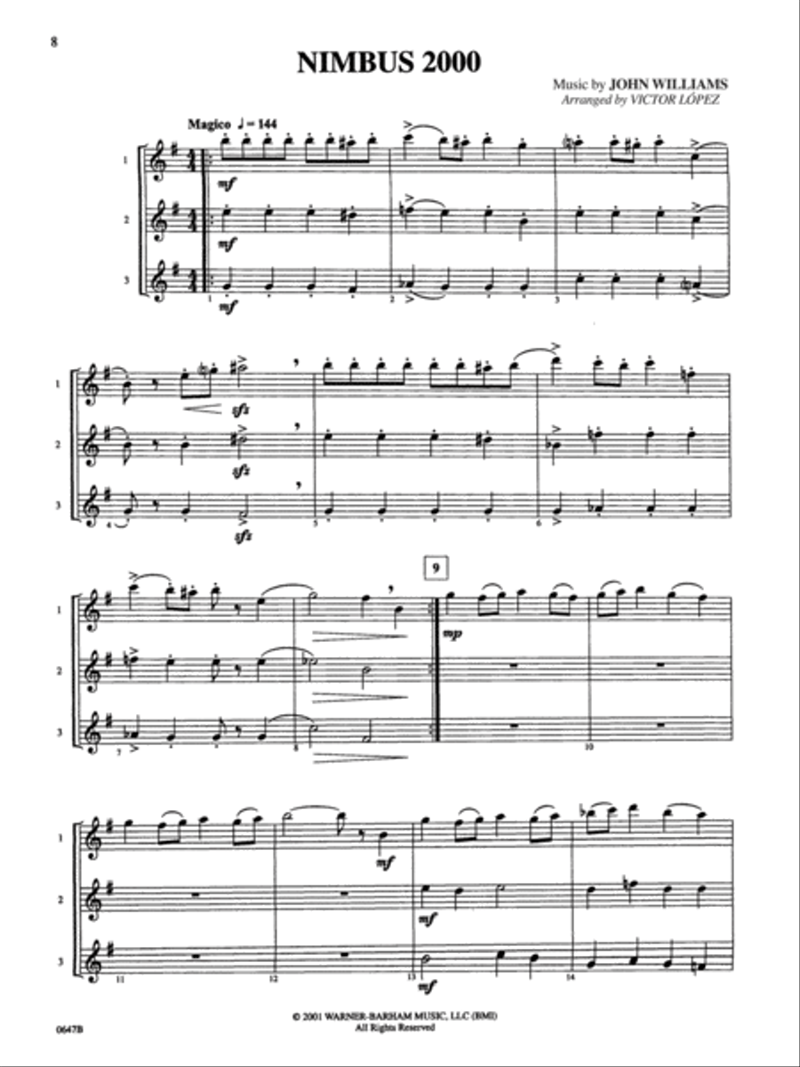 Harry Potter and the Sorcerer's Stone - Alto Saxophone Woodwind Trio scores gallery preview page 4