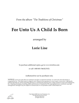 Book cover for For Unto Us A Child Is Born