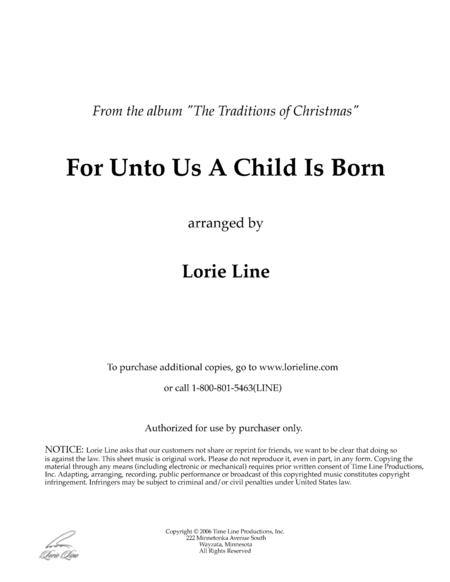 For Unto Us A Child Is Born image number null