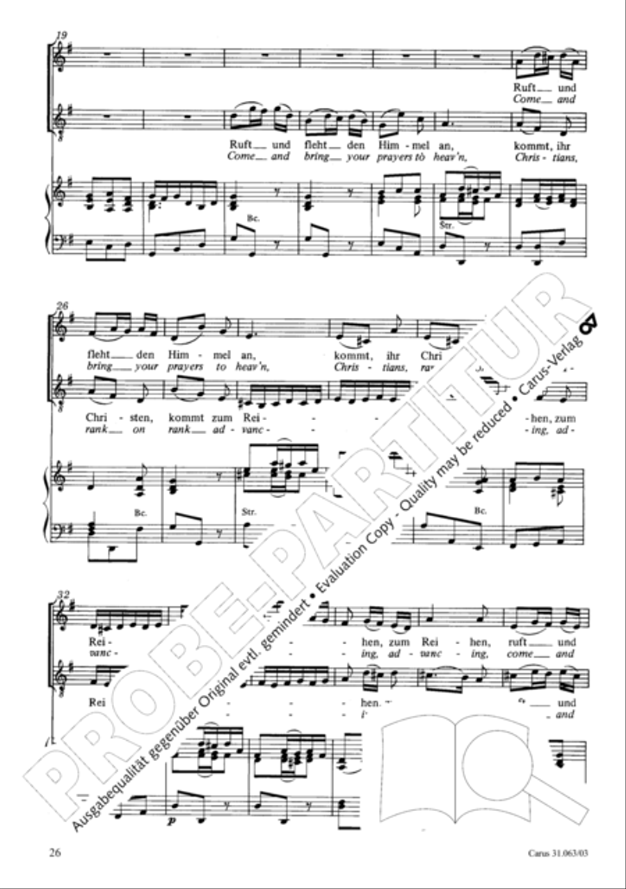 Christians, etch this blessed day (Christen, atzet diesen Tag) 4-Part scores gallery preview page 27