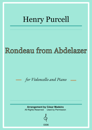 Book cover for Rondeau from Abdelazer - Cello and Piano (Full Score and Parts)