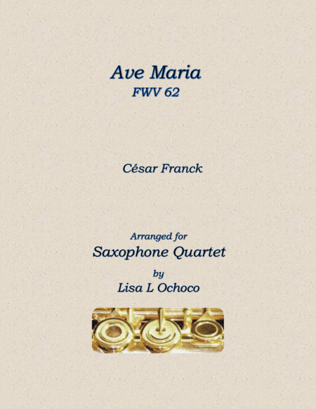 Ave Maria FWV 62 for Saxophone Quartet image number null