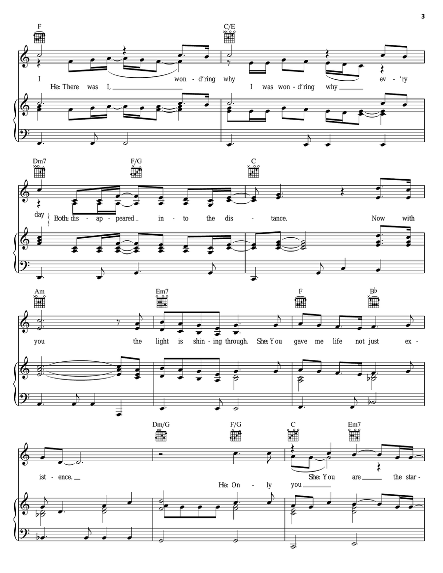 Only You (from Starlight Express) Piano, Vocal, Guitar scores gallery preview page 3