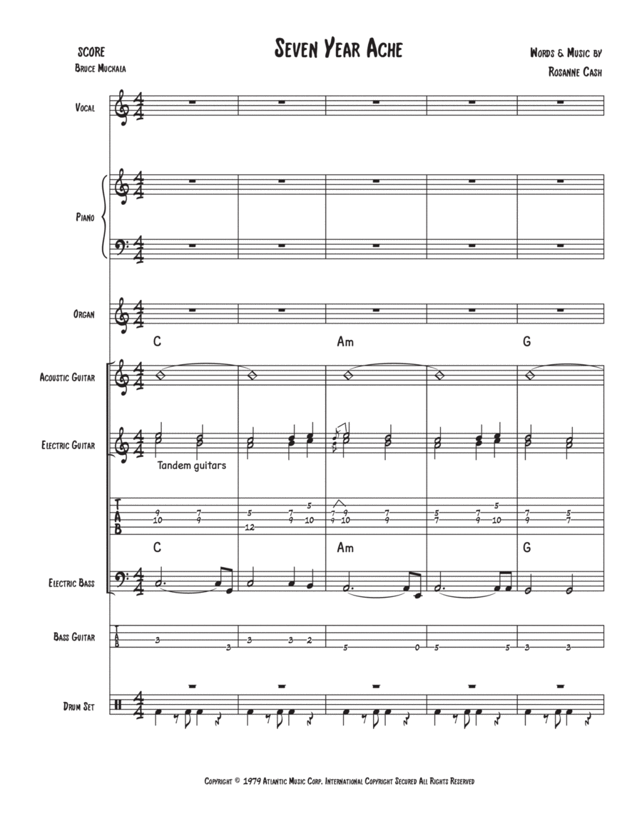 Seven Year Ache Seven Year Ache Jazz Ensemble scores gallery preview page 1