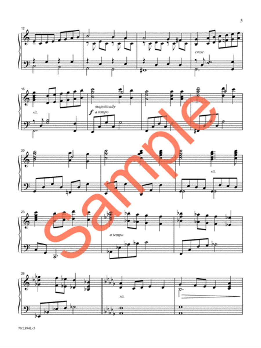 Refreshing Piano Solo scores gallery preview page 6