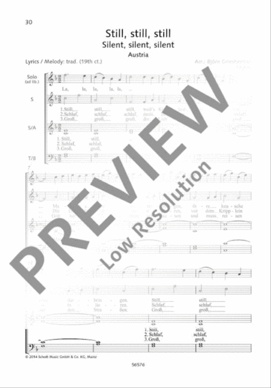 Silent, silent, silent SSATB scores gallery preview page 2