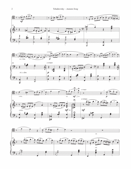Autumn Song from the Seasons for Trombone and Piano