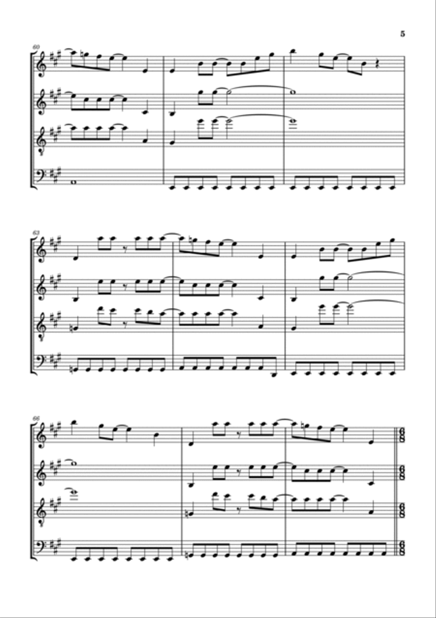 Magical Mystery Tour Woodwind Quartet scores gallery preview page 6