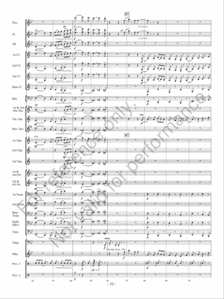 Yorkshire Folk Song Suite Concert Band scores gallery preview page 33