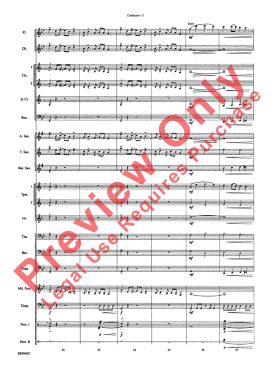 Rites of Tamburo Concert Band scores gallery preview page 8