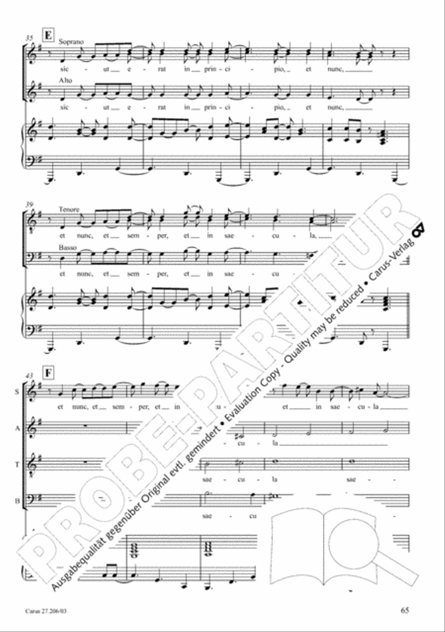 Magnificat Magnificat 4-Part scores gallery preview page 66