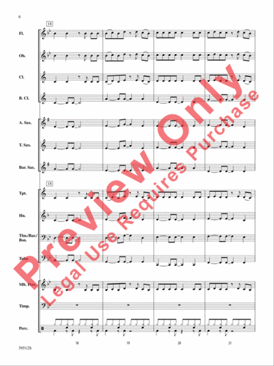 Dumb Love Concert Band scores gallery preview page 7