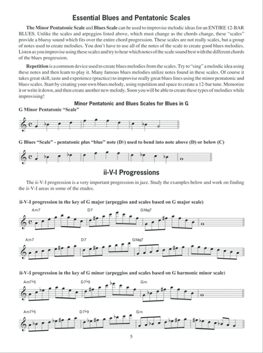 Essential Jazz Etudes..The Blues - Guitar Electric Guitar scores gallery preview page 6