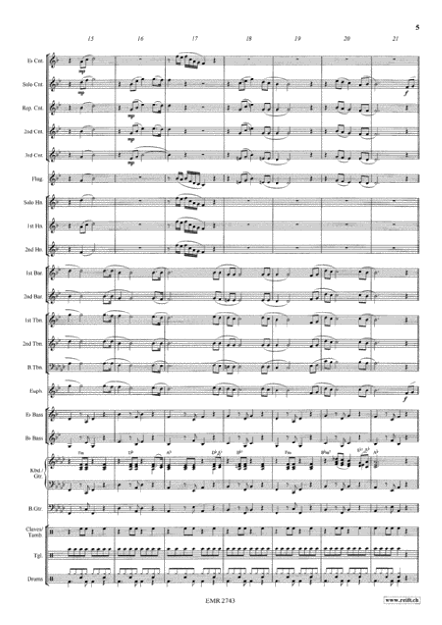 Sailing Sailing Brass Band scores gallery preview page 6