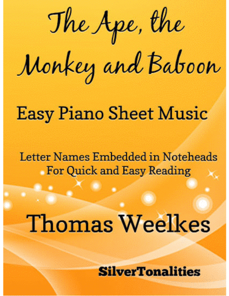 Ape the Monkey and Baboon Easy Piano Sheet Music