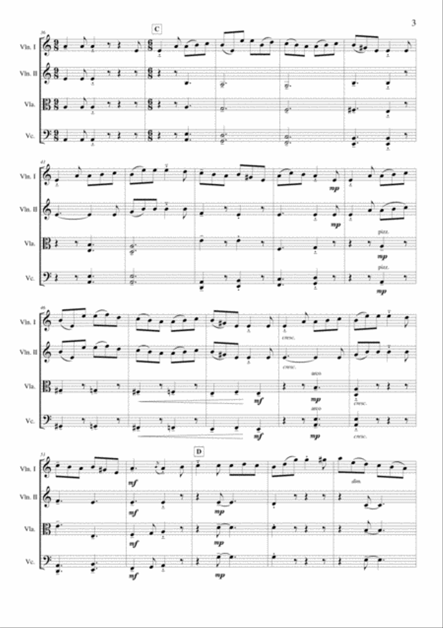 Coleraine Jigs Coleraine Jigs String Quartet scores gallery preview page 3
