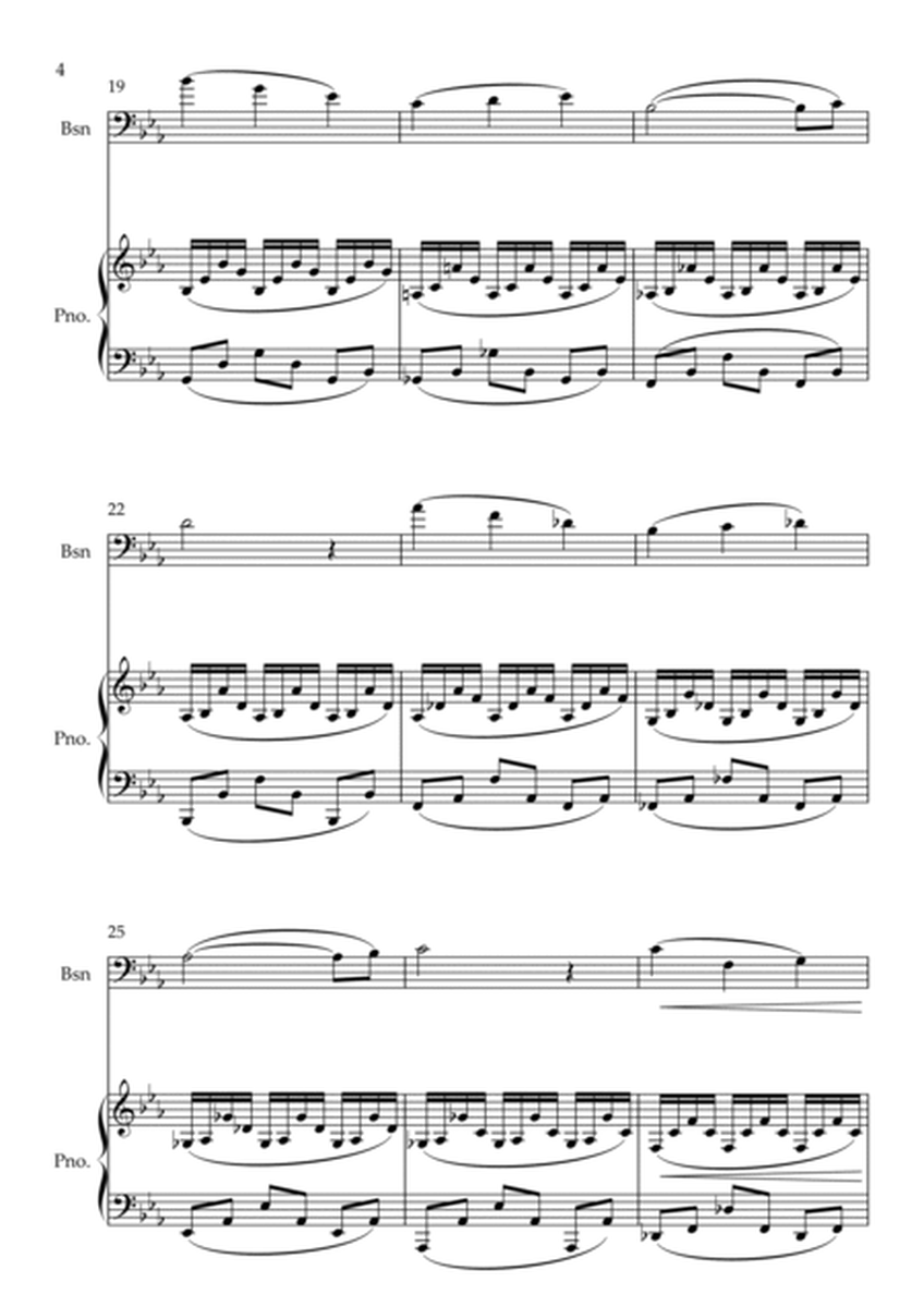 Le Cygne (The Swan) from Carnival of the Animals, arranged for Bassoon and Piano image number null