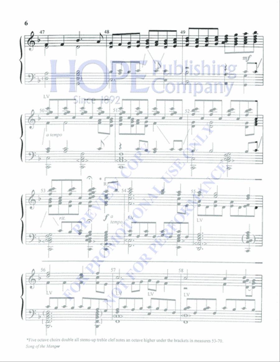 Song of the Manger Song of the Manger 5-Octaves scores gallery preview page 6