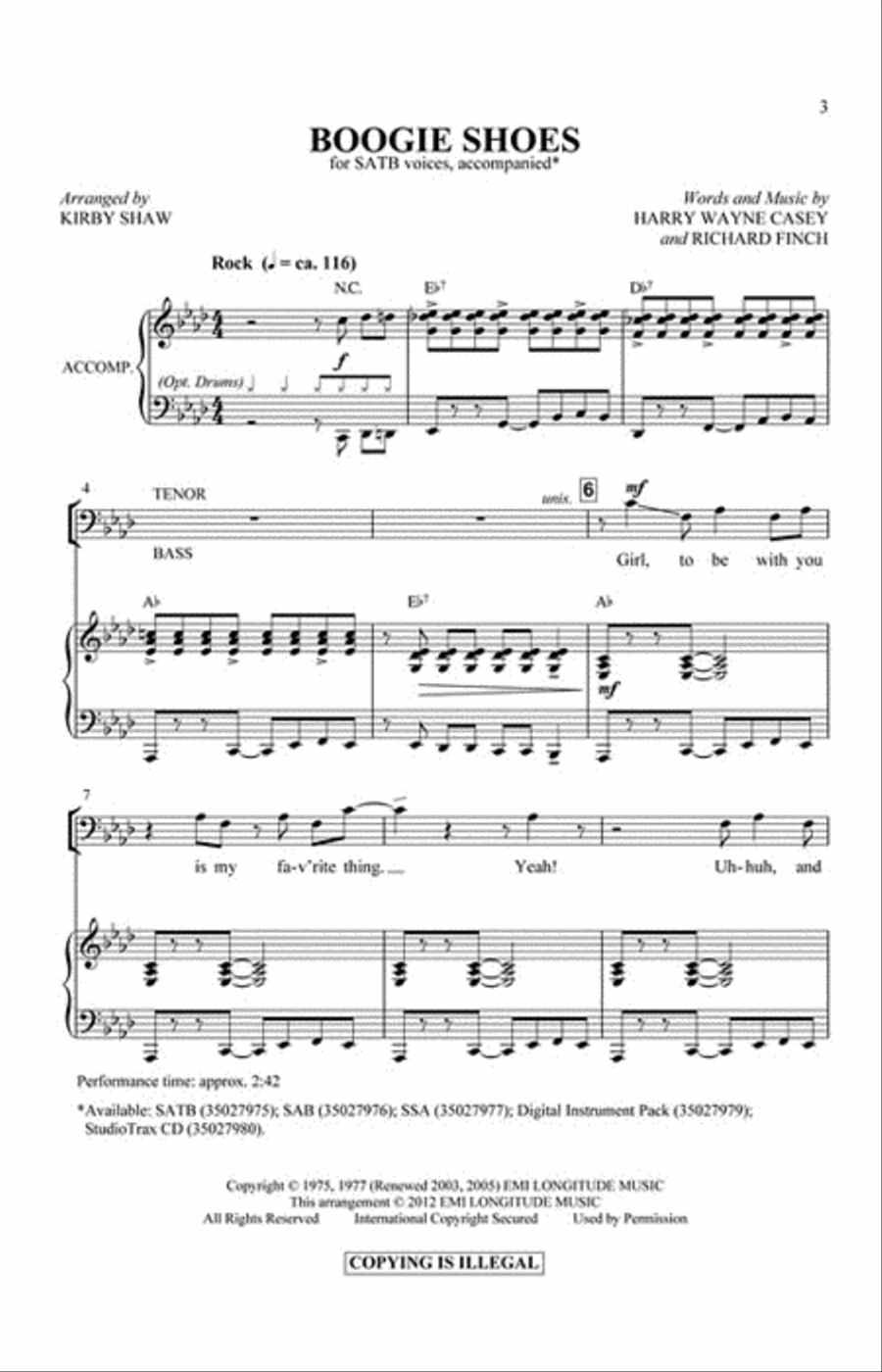 Boogie Shoes Boogie Shoes Choir scores gallery preview page 2
