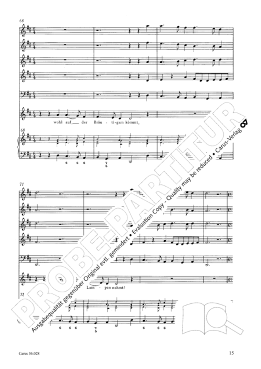 Wake, o wake and hear the voices 3-Part scores gallery preview page 15