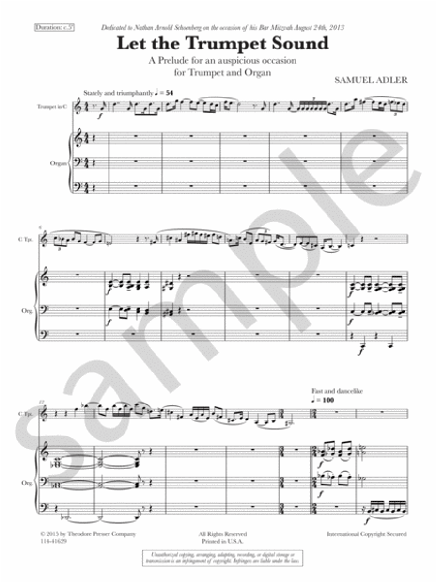 Let The Trumpet Sound Chamber Music scores gallery preview page 3