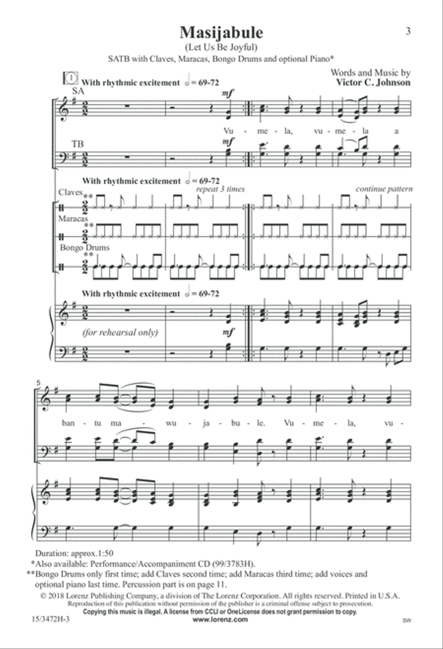 Masijabule 4-Part scores gallery preview page 3