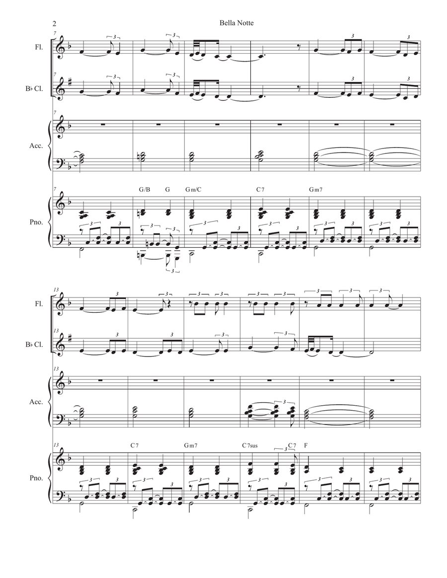 Bella Notte Woodwind Duet scores gallery preview page 2