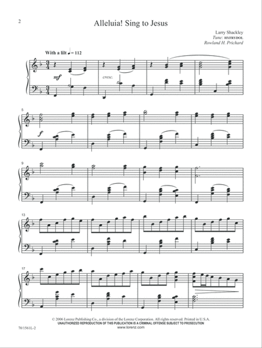 Sixty-Second Hymn Settings Piano Solo scores gallery preview page 2