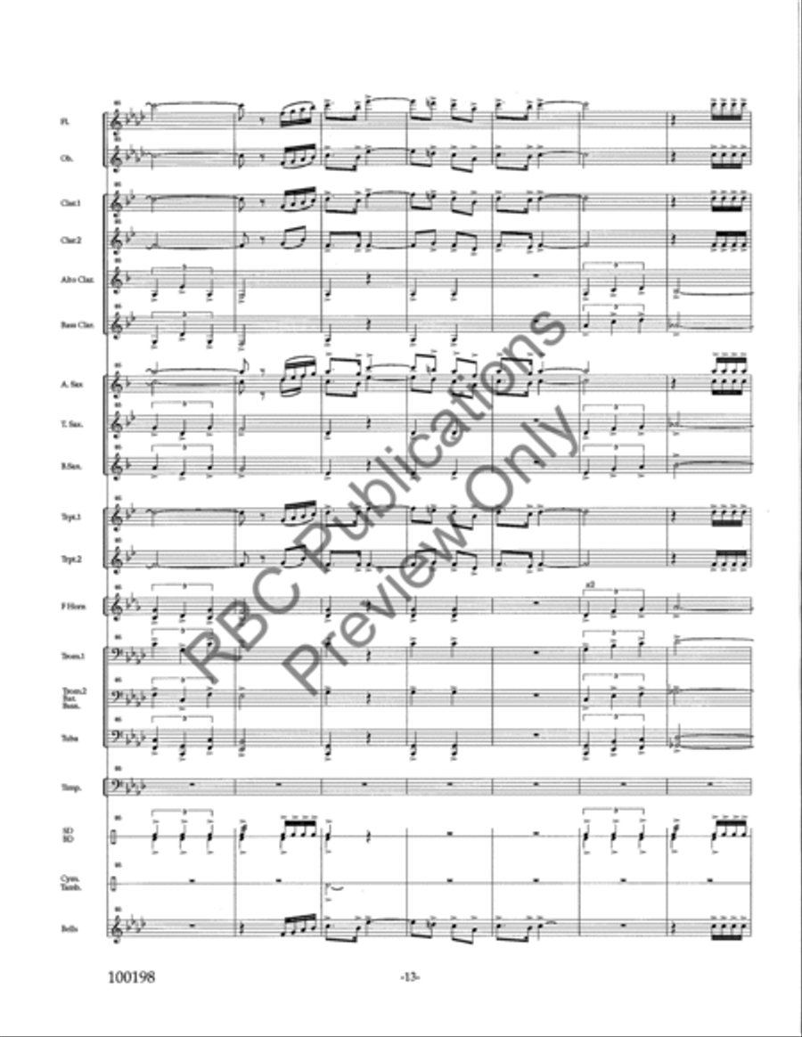 March Of The Silver Brigade Concert Band scores gallery preview page 16
