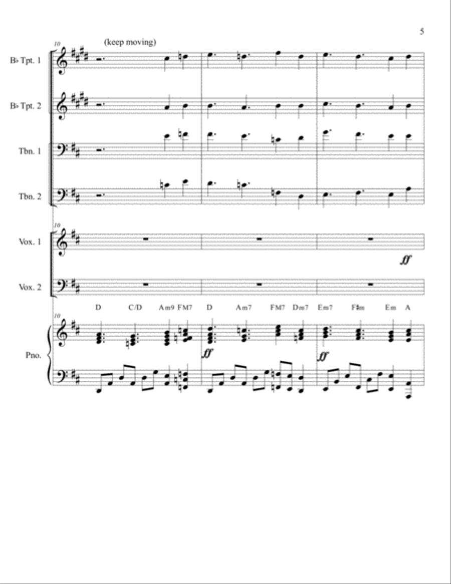 Christ is Risen (Choral Introit) Includes BRASS 4-Part scores gallery preview page 5