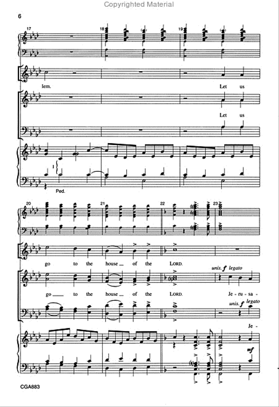 I Was Glad (Choral Score) Choir scores gallery preview page 5