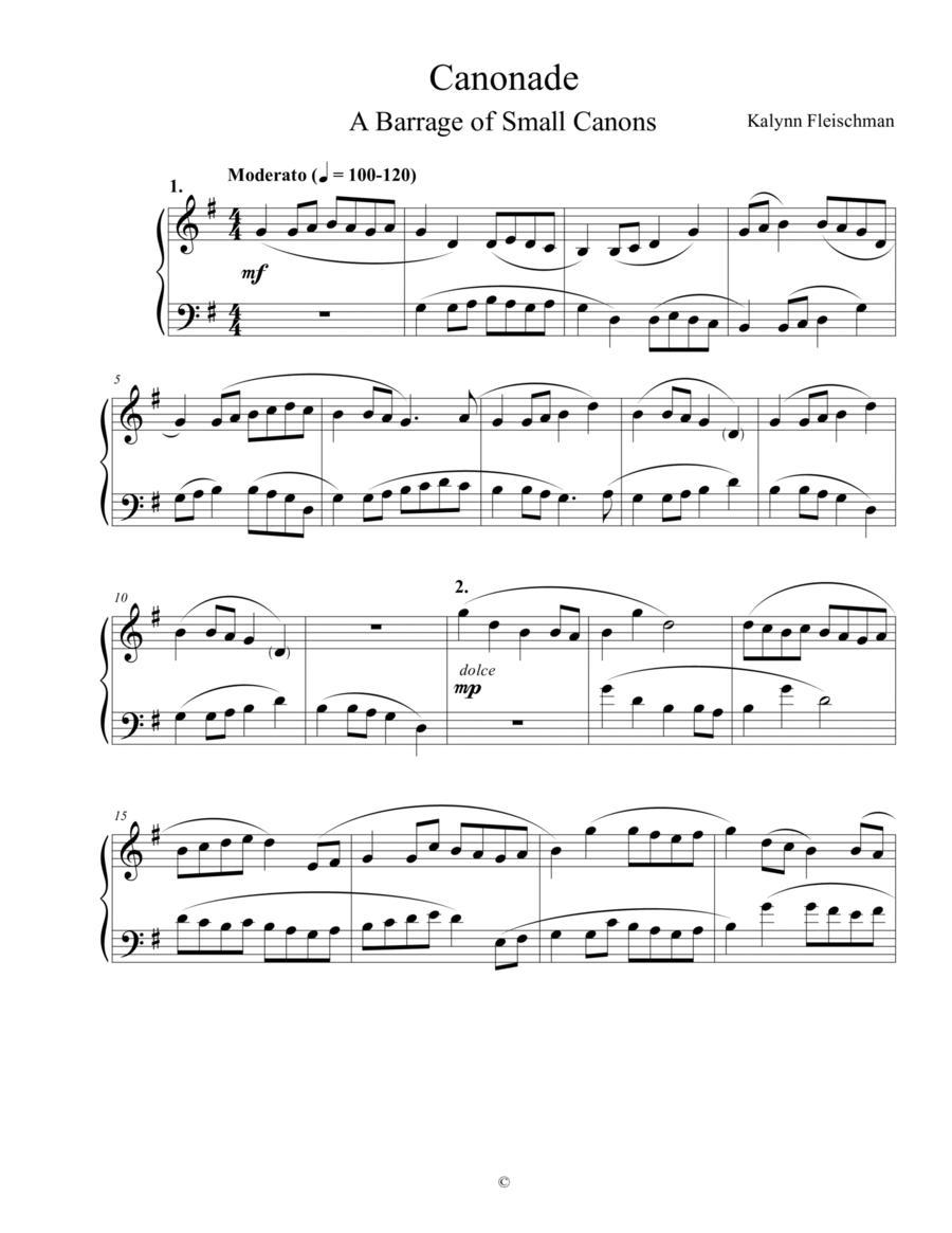 Canonade Piano Method scores gallery preview page 1