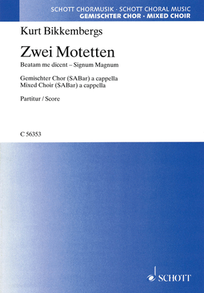 Book cover for Zwei Motetten (Beatam me dicent - Signum Magnum)