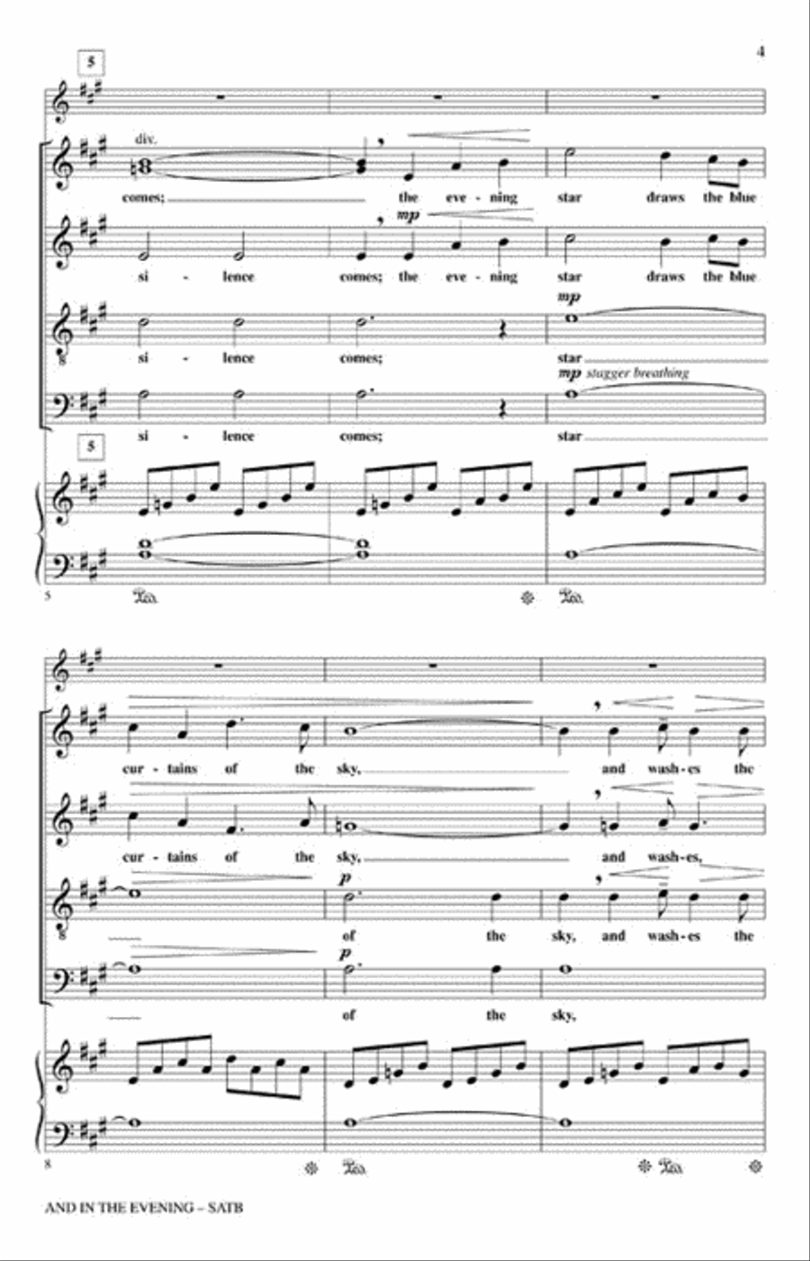 And In The Evening 4-Part scores gallery preview page 3