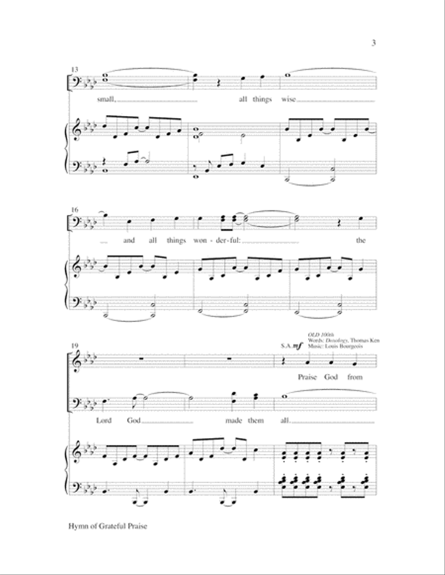 Hymn of Grateful Praise Hymn of Grateful Praise Choir scores gallery preview page 3