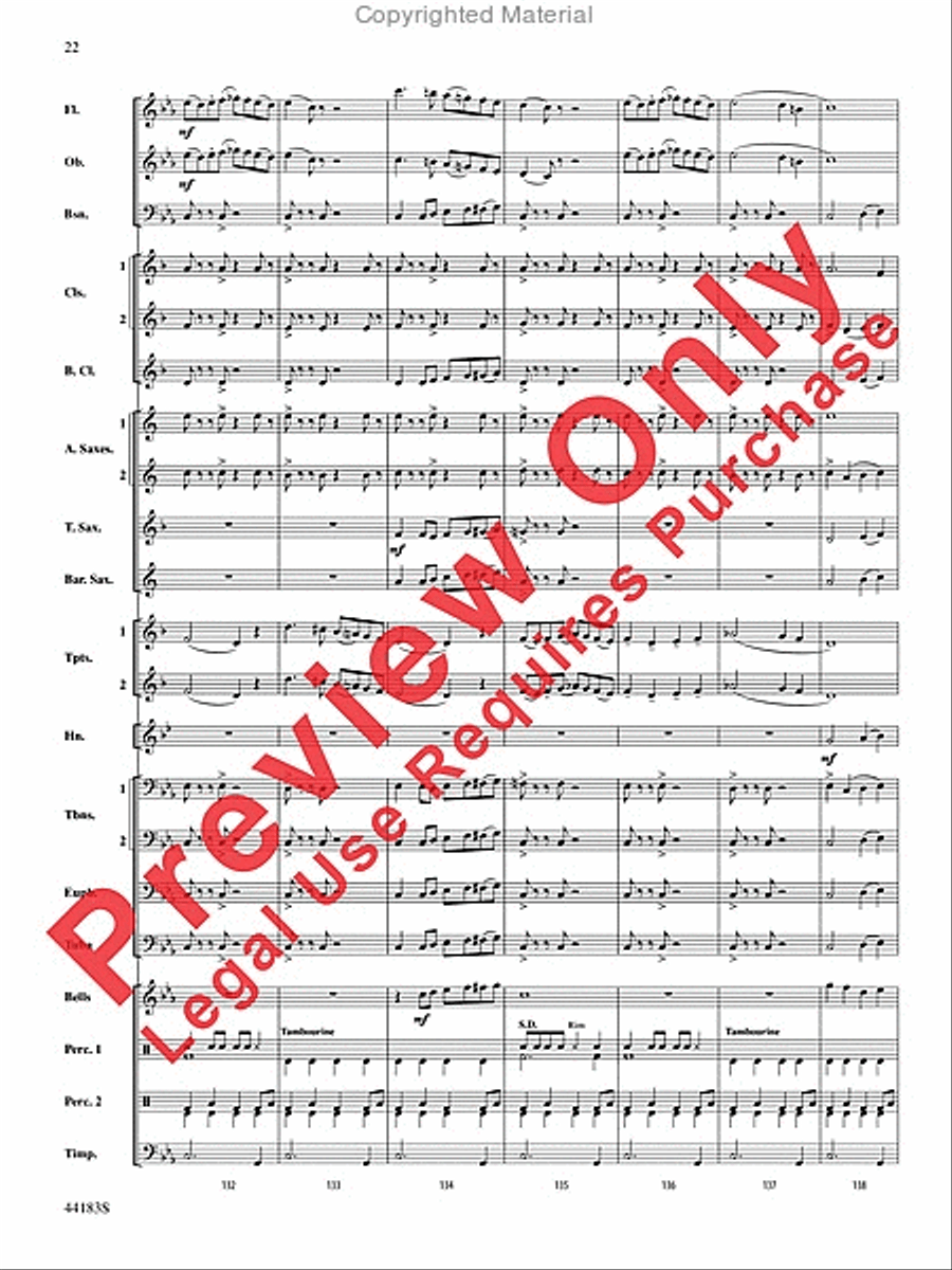 Cobra Dance Concert Band scores gallery preview page 23