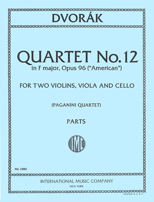 Book cover for Quartet No. 12 in F major, Opus 96 ('American')