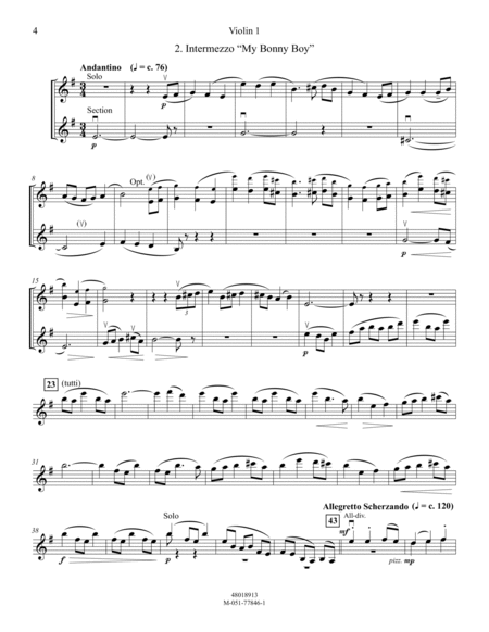 English Folk Song Suite - Violin 1