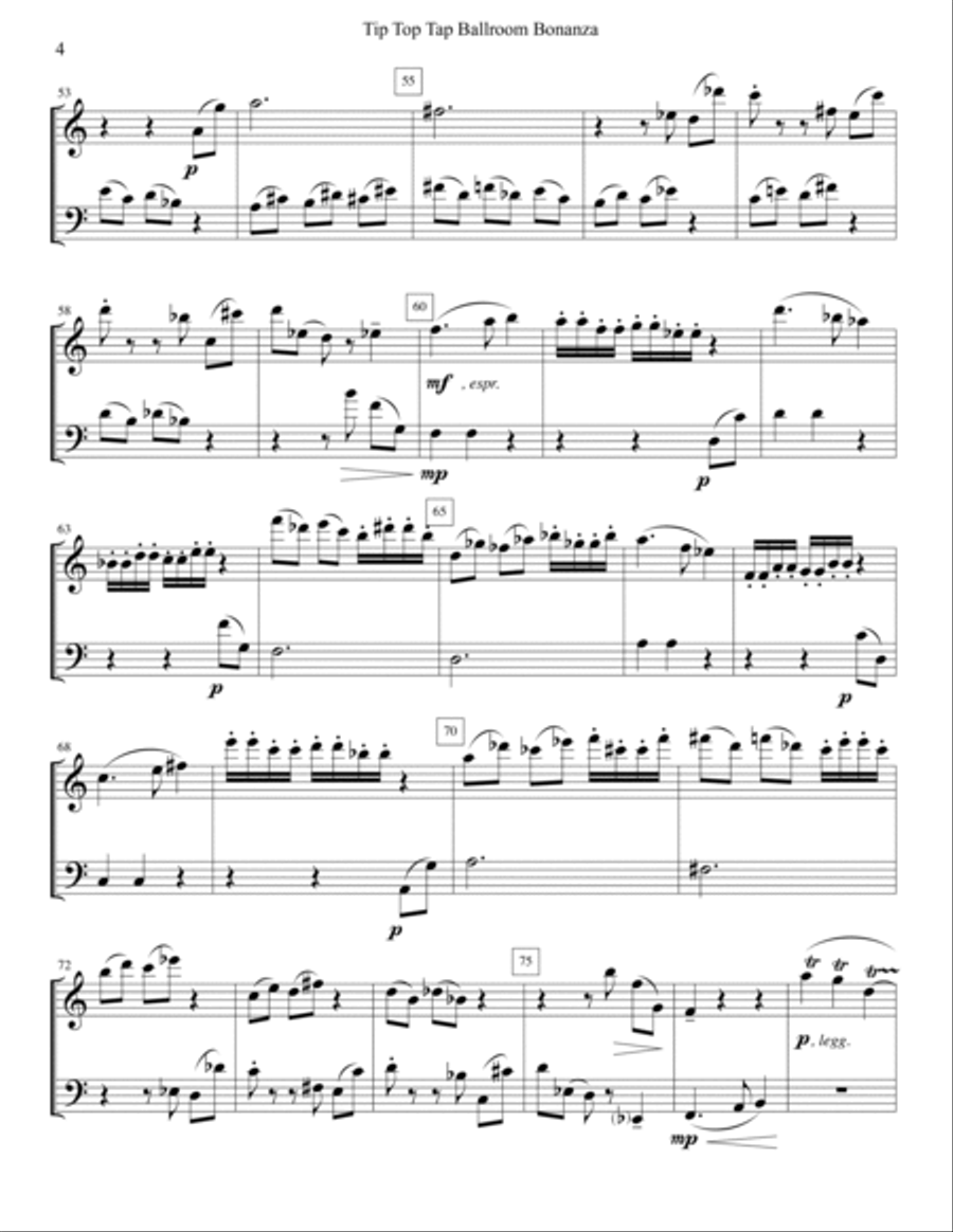 Tip Top Tap Ballroom Bonanza for Flute and Contrabass Flute scores gallery preview page 6