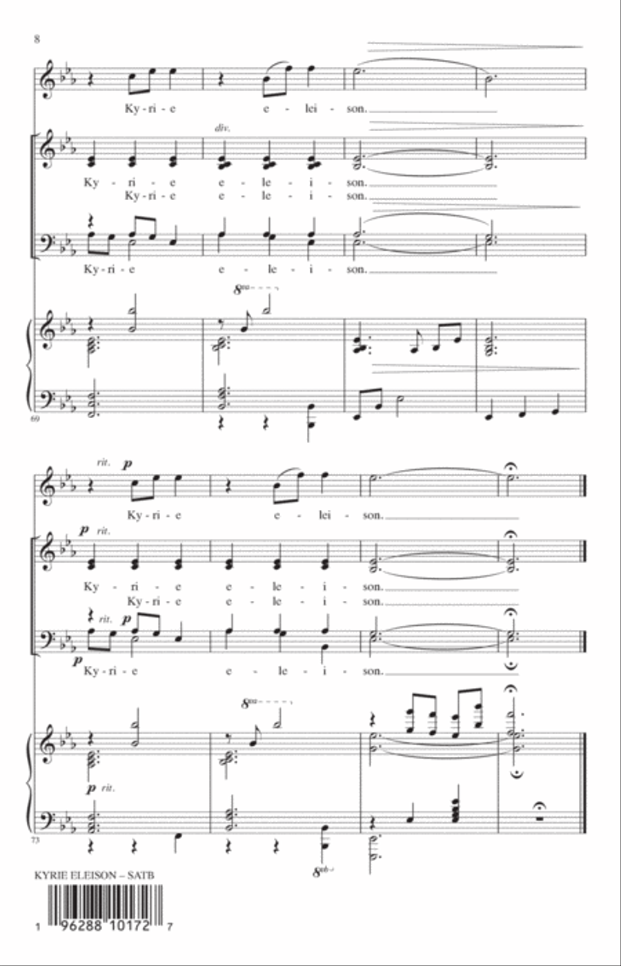 Kyrie Eleison (A Lenten Prayer) 4-Part scores gallery preview page 7