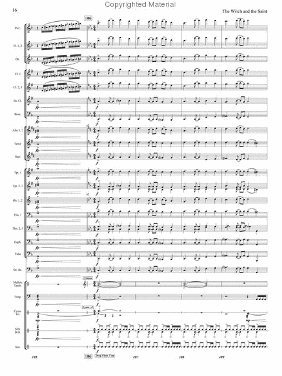 The Witch and The Saint Concert Band scores gallery preview page 15