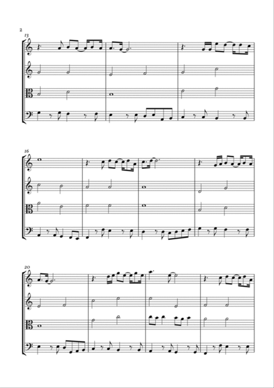 A Whiter Shade Of Pale String Quartet scores gallery preview page 3
