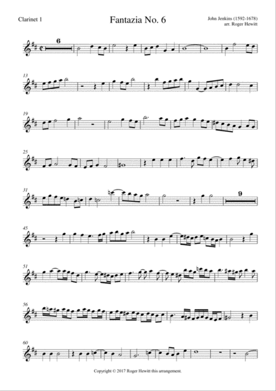 Jenkins - Fantazia No. 6 Woodwind Ensemble scores gallery preview page 6