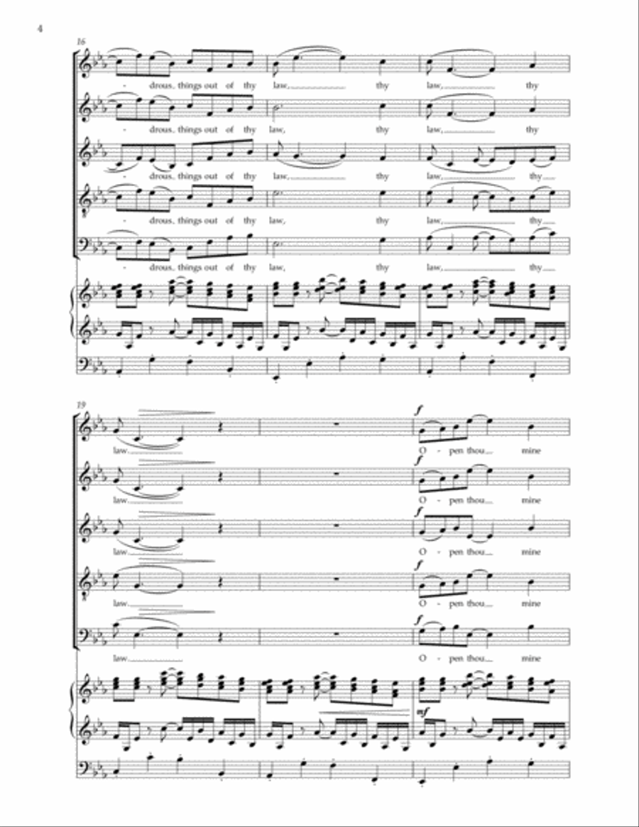 Open thou mine eyes SSATB scores gallery preview page 4
