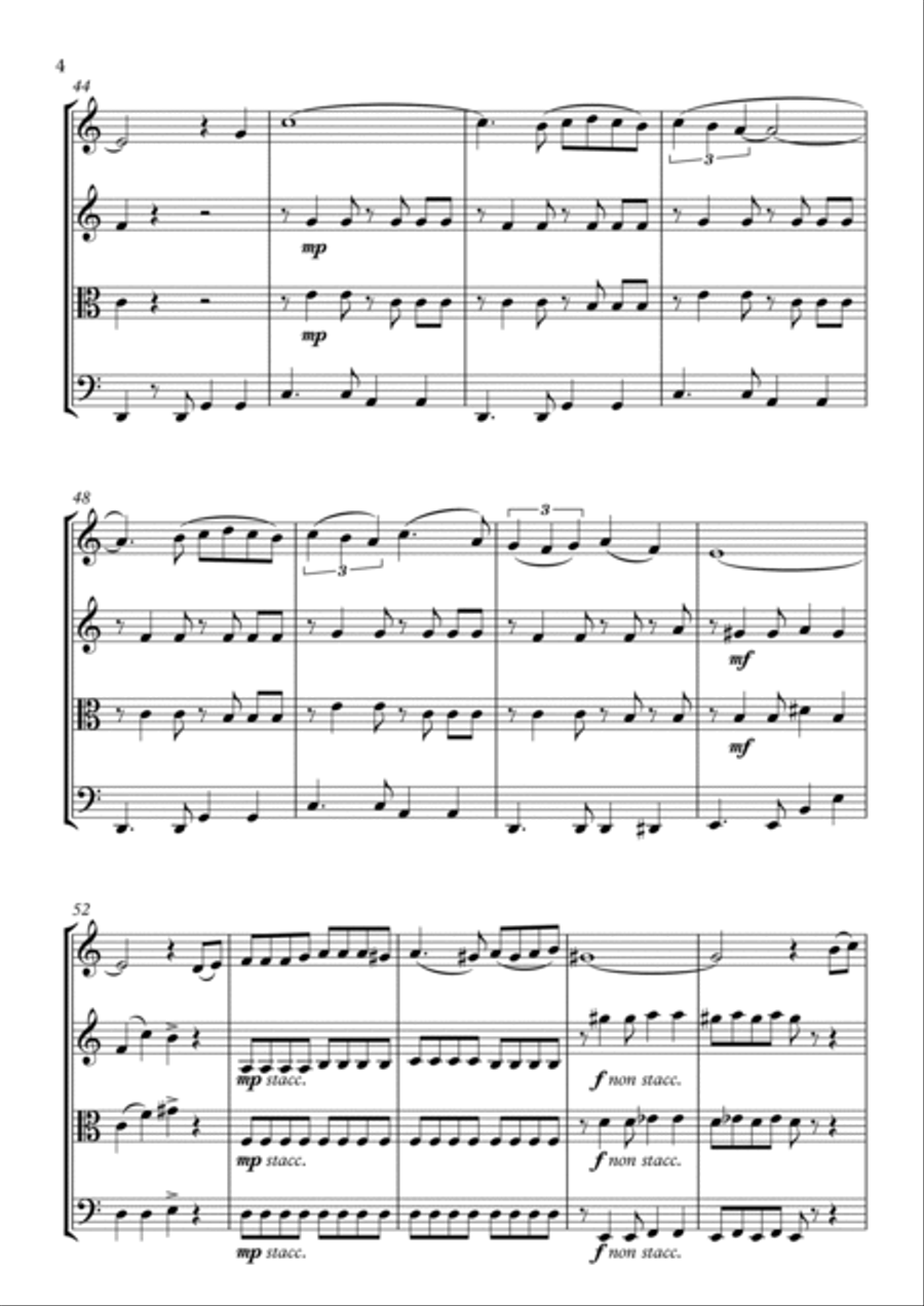 Perfidia Perfidia String Quartet scores gallery preview page 4