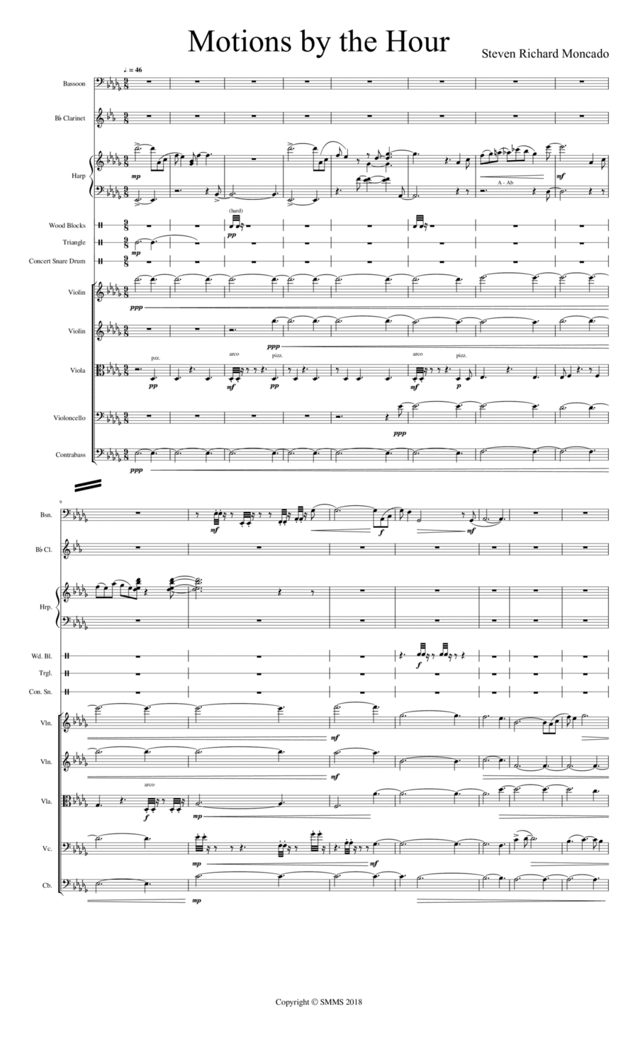 Motions by the Hour Bassoon scores gallery preview page 1