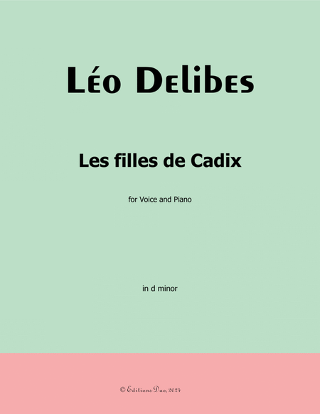 Les filles de Cadix, by Delibes, in d minor